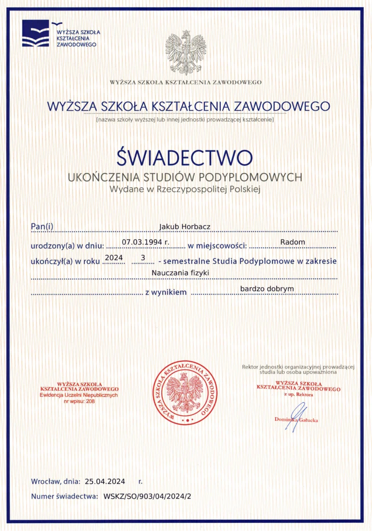 swiadectwo_ukonczenia_stud_podyplom_nauczanie_fizyki